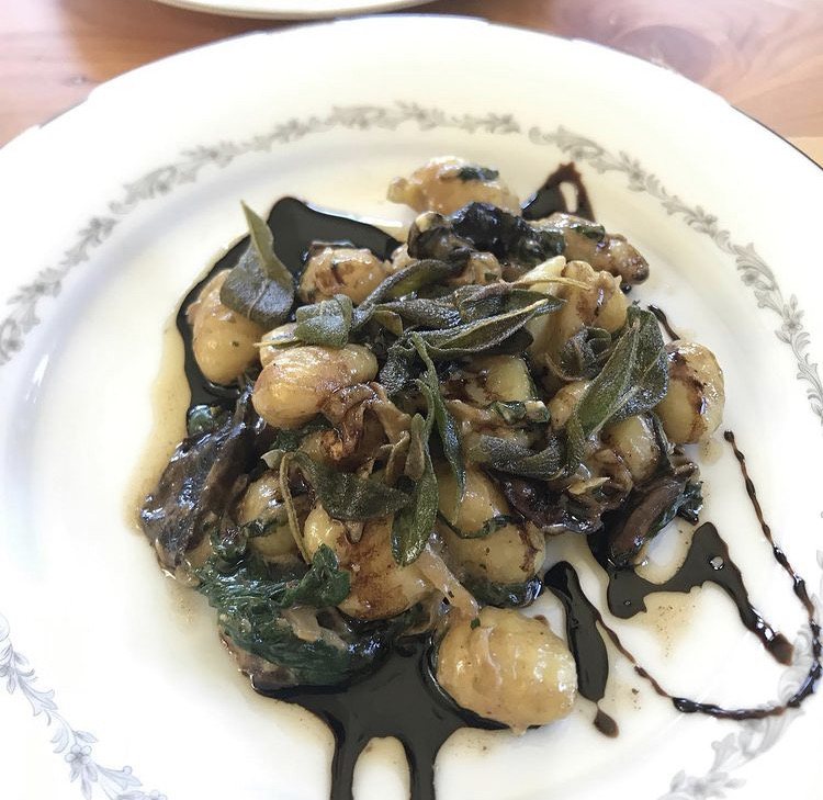 Potato gnocchi with wild mushrooms and brown butter sage